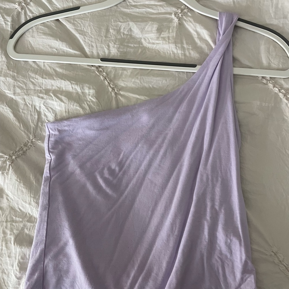 Purple/lilac one shoulder tank